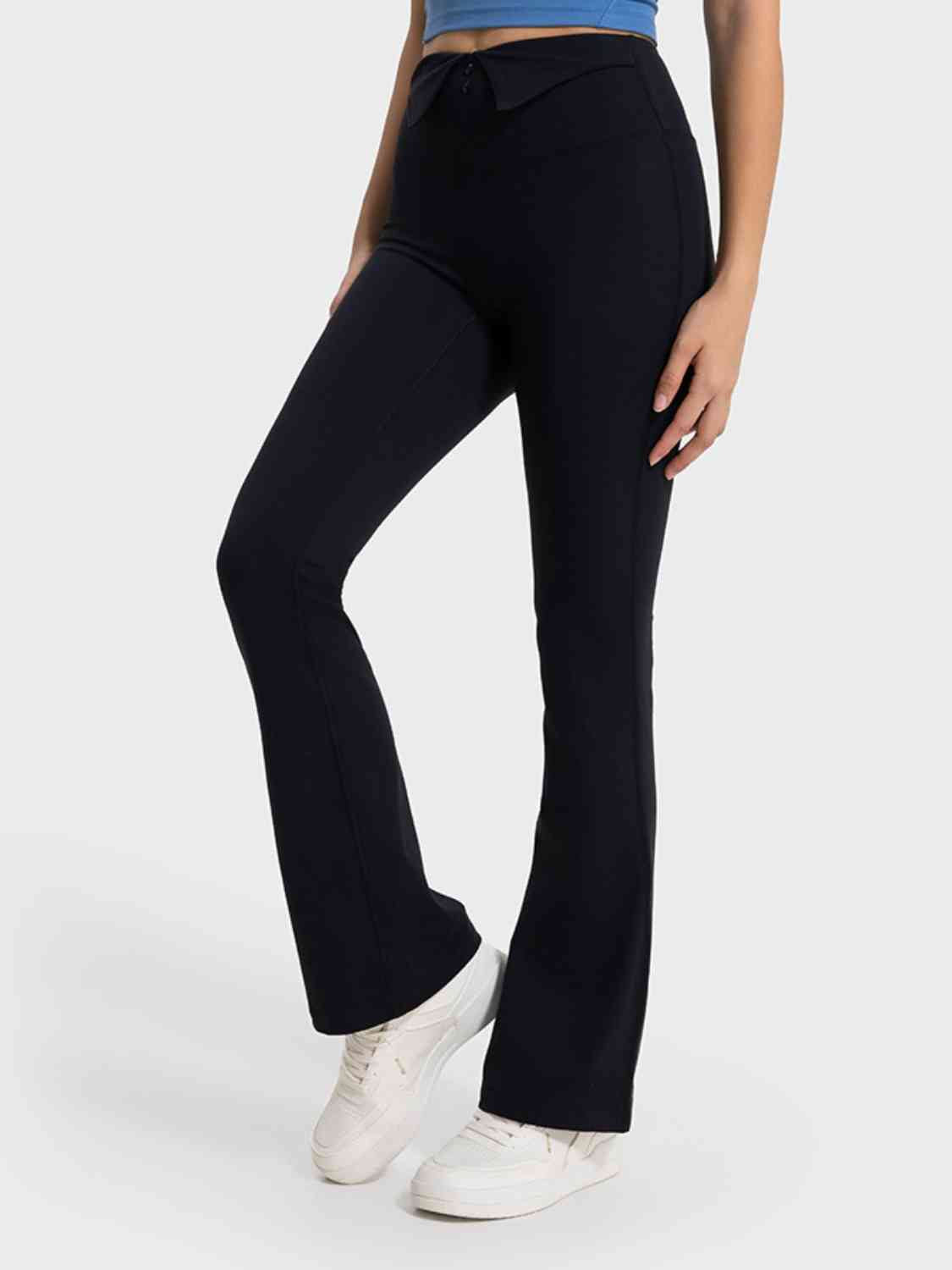 Wide Waistband Bootcut Sport Pants - AllIn Computer