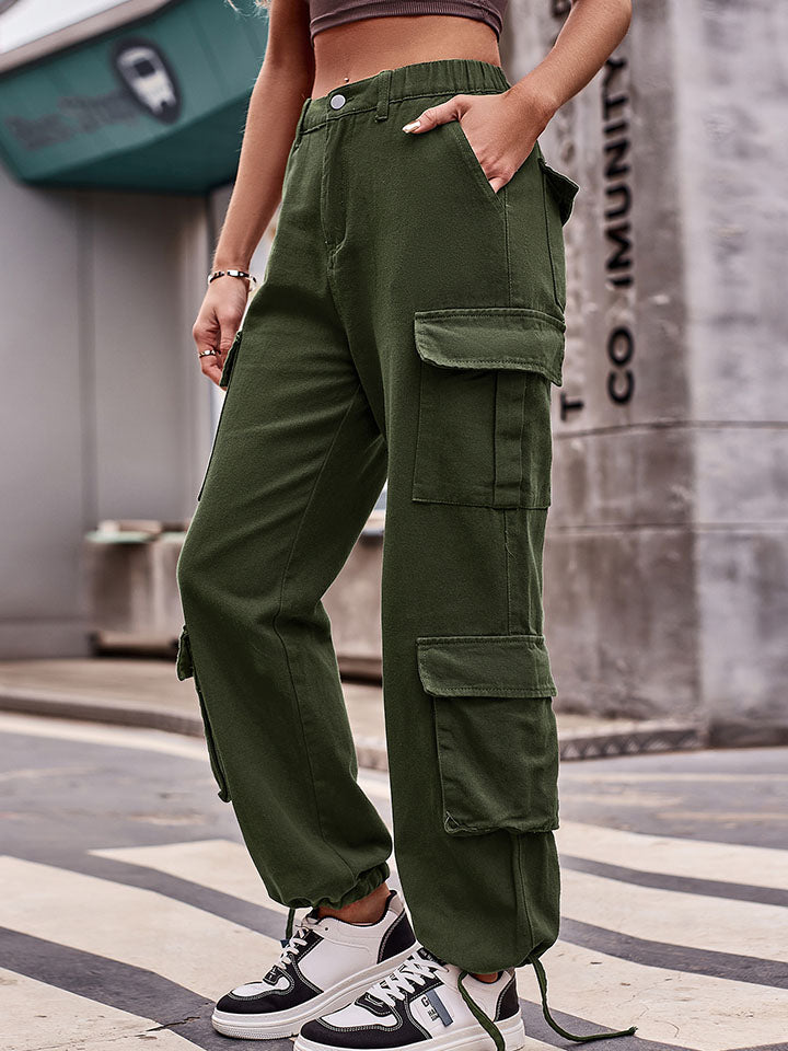 Elastic Waist Cargo Jeans - AllIn Computer