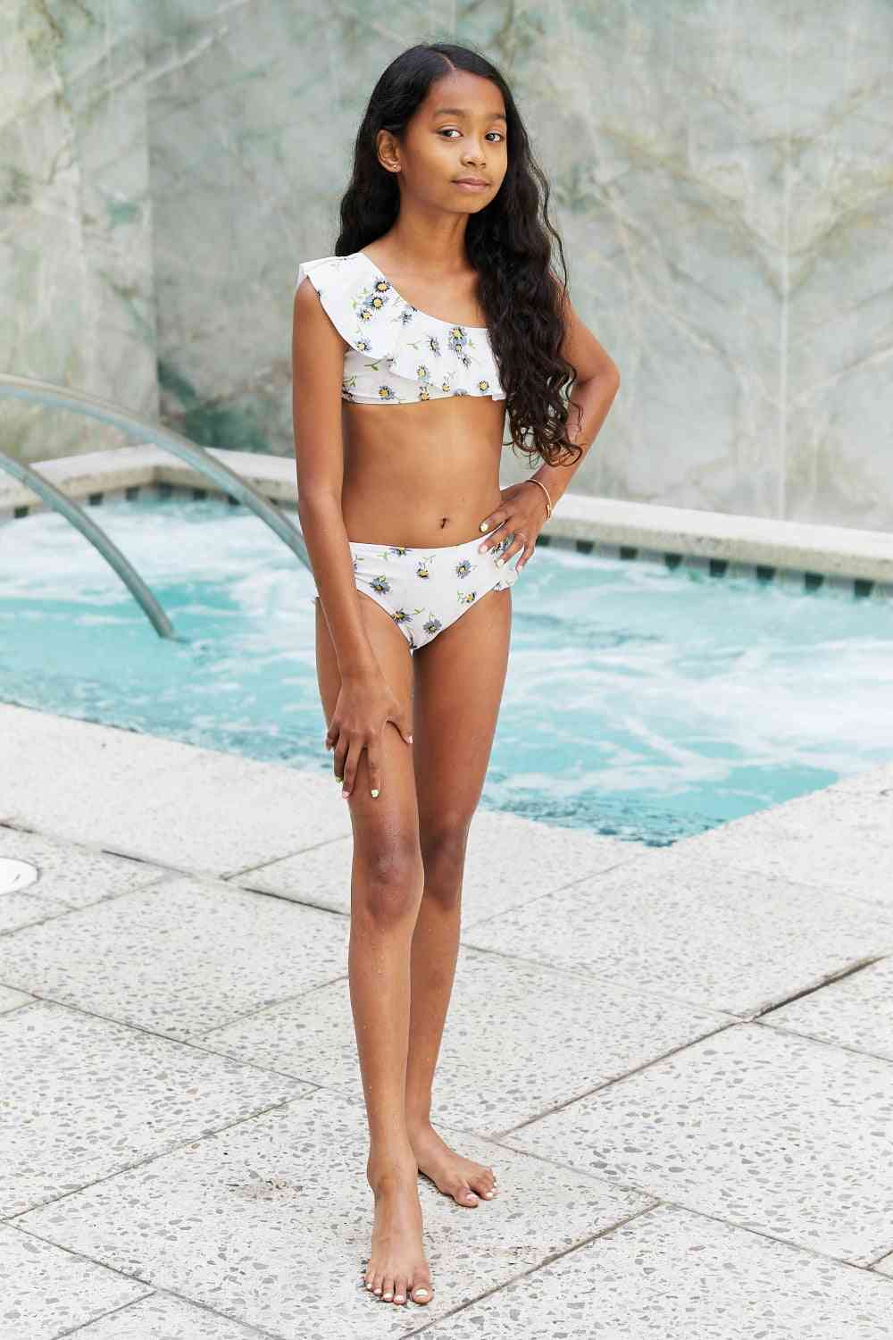 Marina West Swim Float On Asymmetric Neck Two-Piece Set in Daisy Cream - AllIn Computer