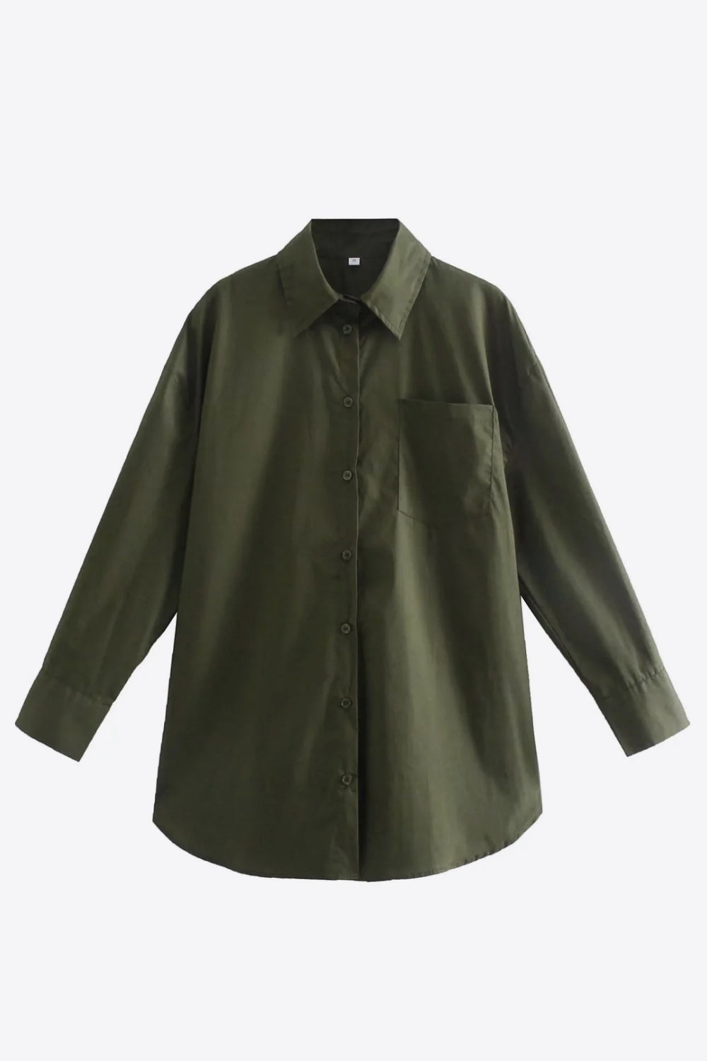 Dropped Shoulder Slit Shirt - AllIn Computer