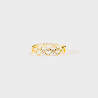 Heart Shape 18K Gold-Plated Ring - AllIn Computer