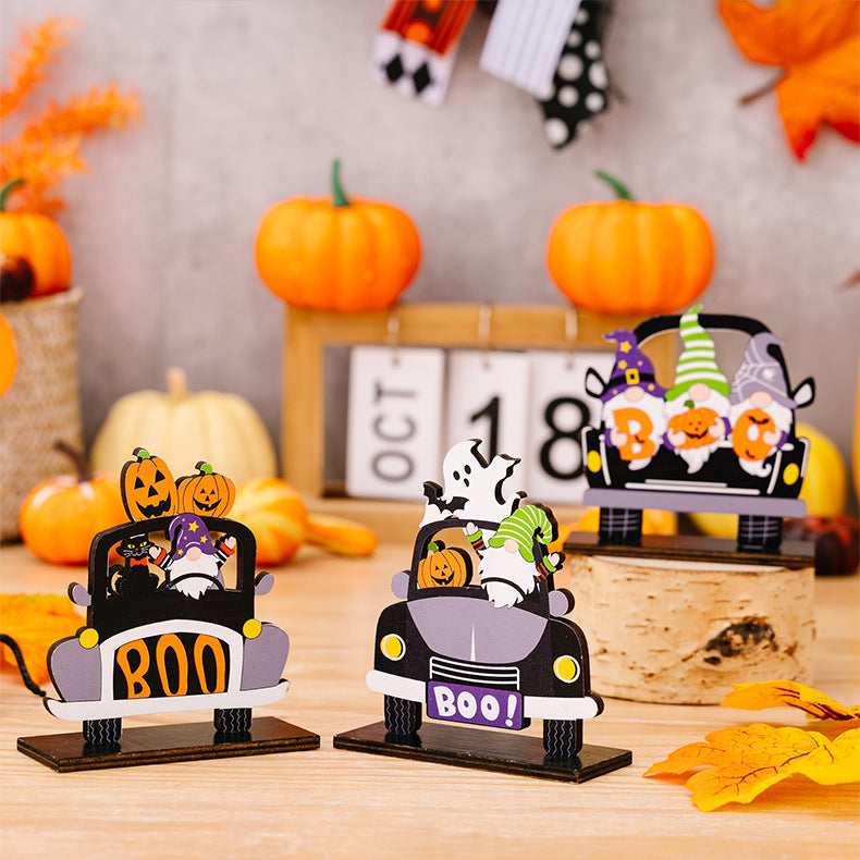 3-Piece Halloween Element Car-Shape Ornaments - AllIn Computer