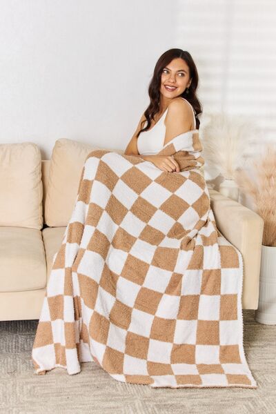 Cuddley Checkered Decorative Throw Blanket - AllIn Computer