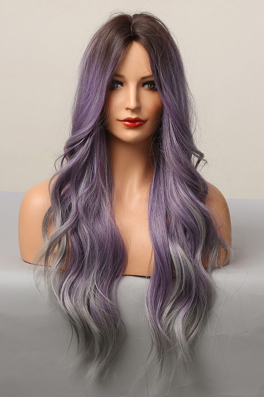 Elegant Wave Full Machine Synthetic Wigs in Purple 26'' - AllIn Computer