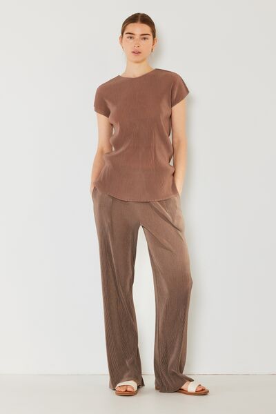 Marina West Swim Rib Pleated Cap Sleeve Top - AllIn Computer