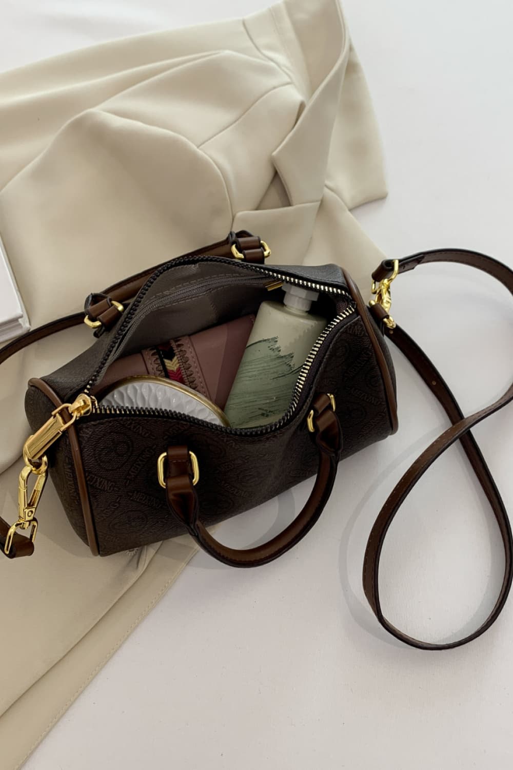 PU Leather Cylinder Handbag - AllIn Computer