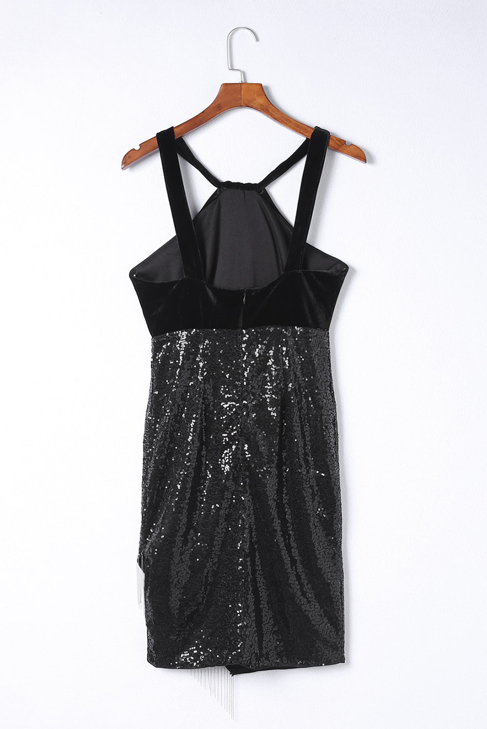 Sequin Fringe Detail Sleeveless Dress - AllIn Computer