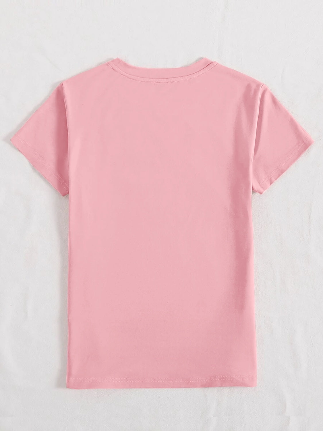 Sequin Heart Round Neck Short Sleeve T-Shirt - AllIn Computer