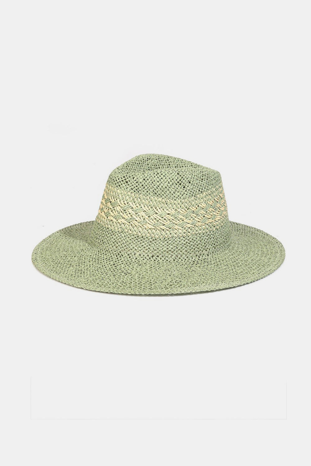 Fame Contrast Wide Brim Straw Hat - AllIn Computer