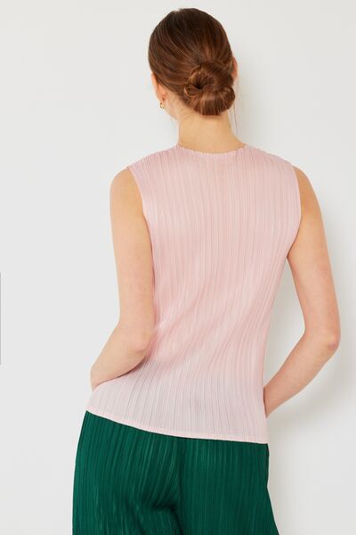 Marina West Swim Pleated Sleeveless Crewneck Tank - AllIn Computer