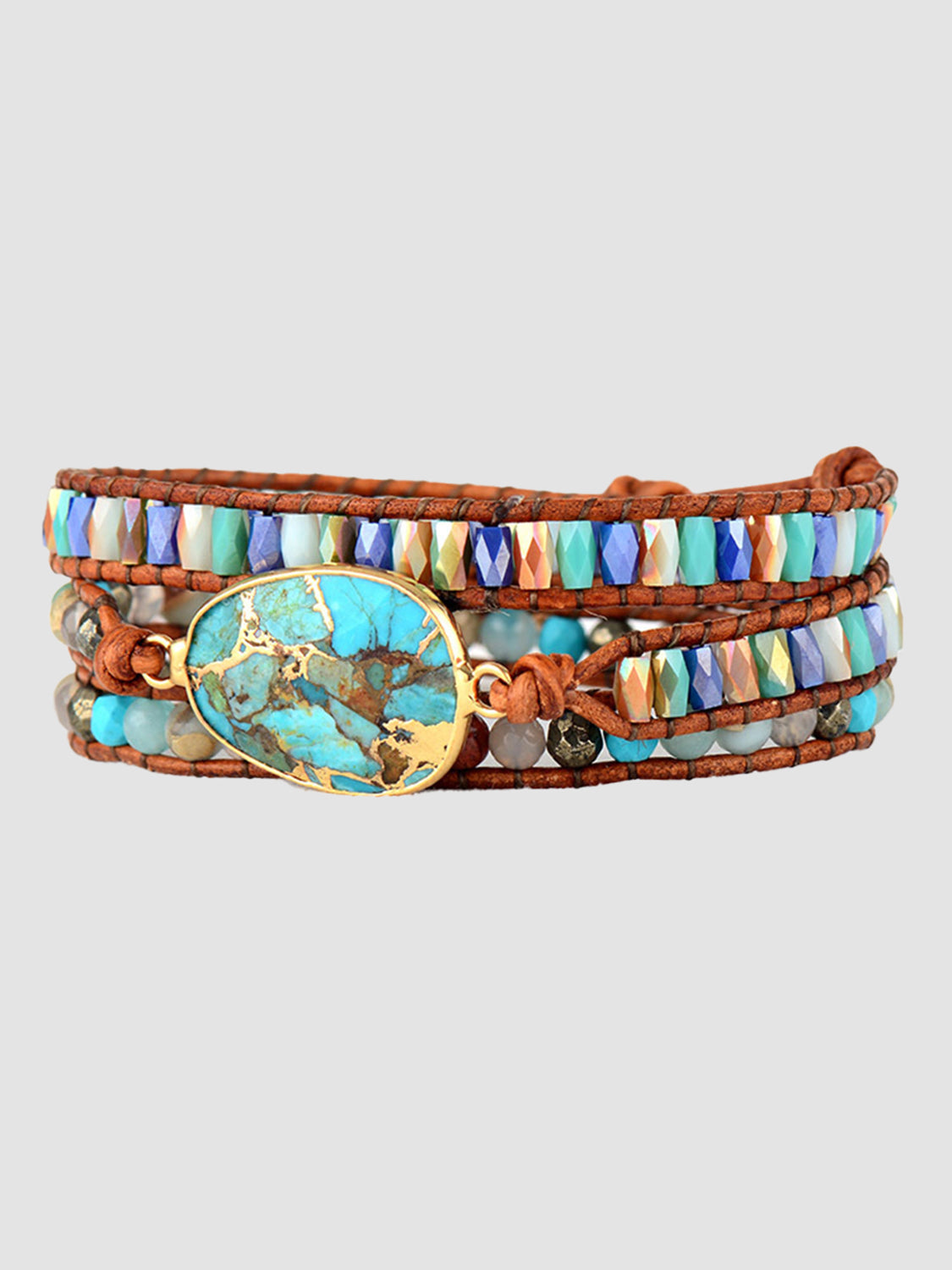 Triple-Layer Natural Stone Bracelet - AllIn Computer