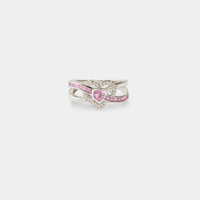 Heart Shape Zircon 925 Sterling Silver Ring - AllIn Computer
