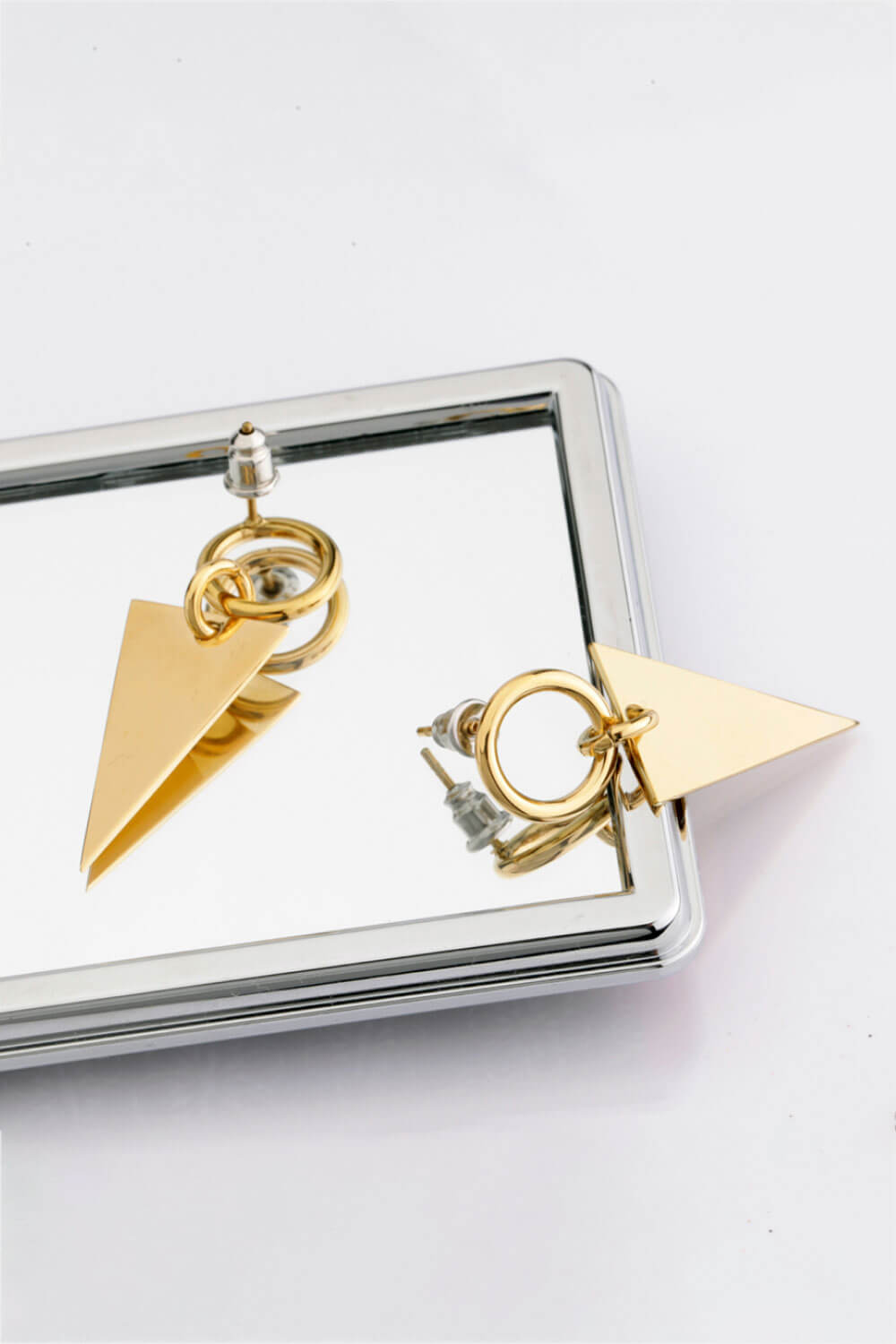 Stainless Steel Triangle Dangle Earrings - AllIn Computer