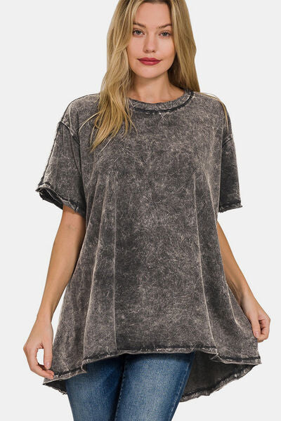 Zenana Round Neck Dropped Shoulder Blouse - AllIn Computer