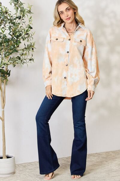 BiBi Tie Dye Button Down Long Sleeve Shirt - AllIn Computer