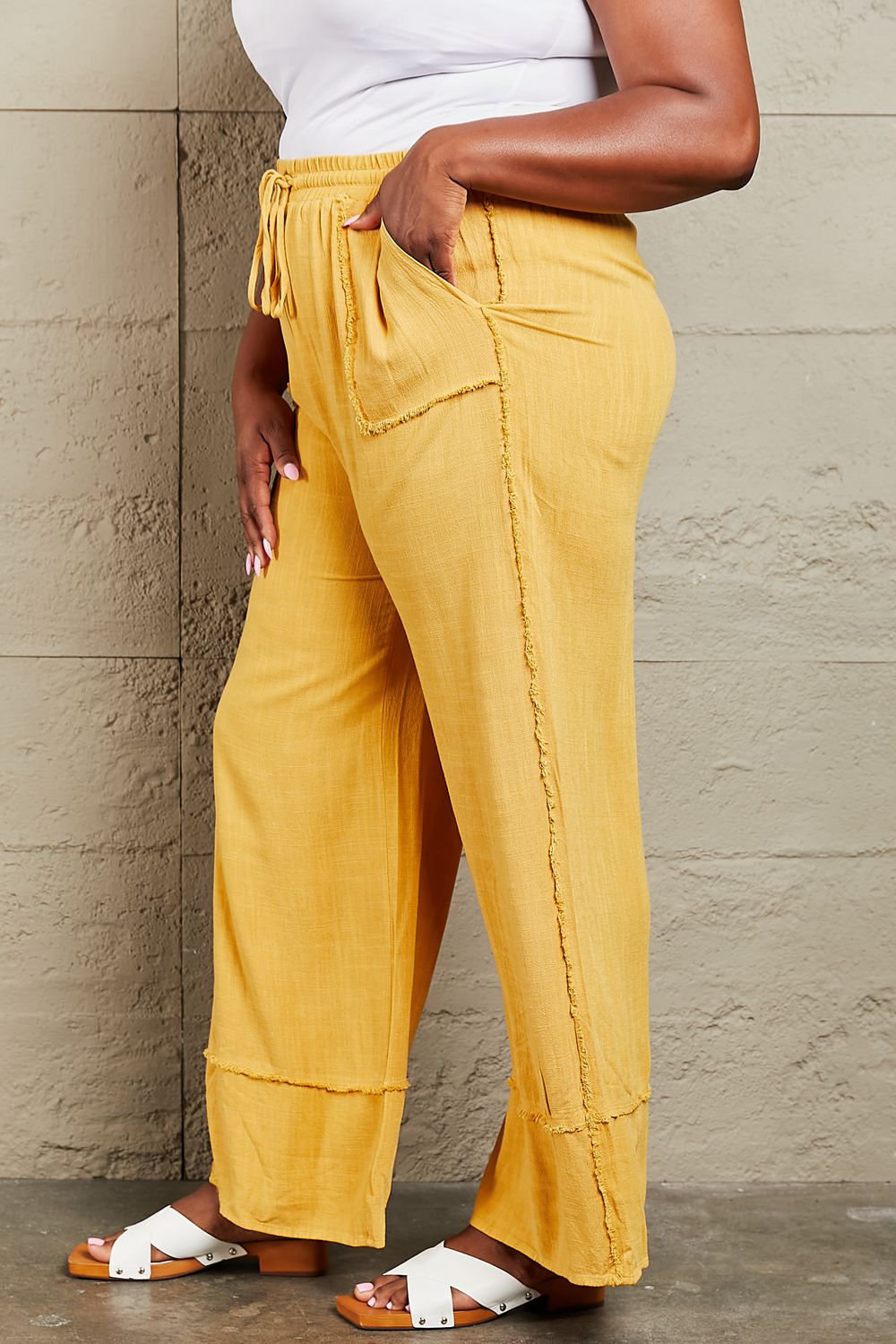 HEYSON Love Me Full Size Mineral Wash Wide Leg Pants - AllIn Computer