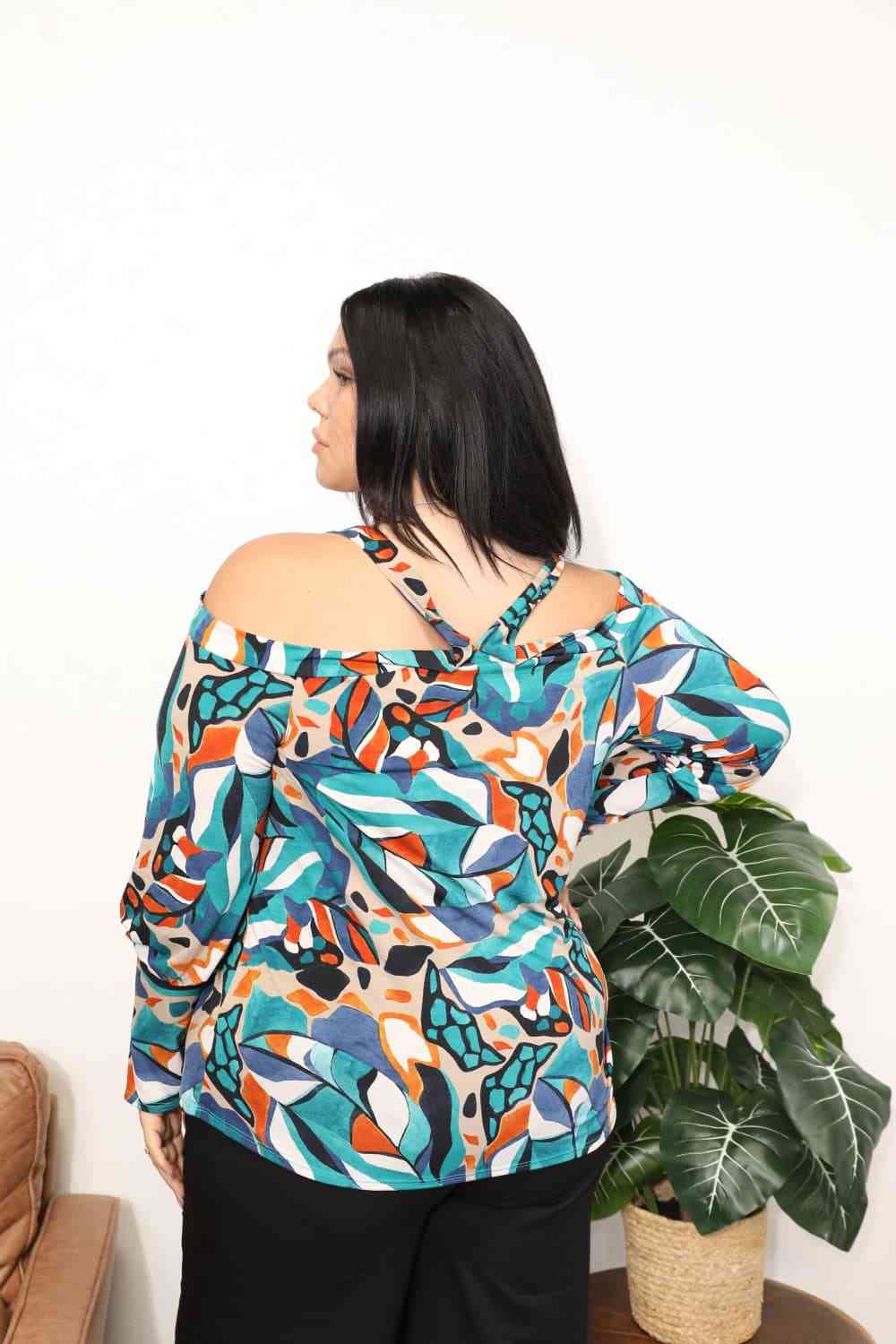 Sew In Love  Full Size High Neck Off Shoulder Criss Cross Top - AllIn Computer