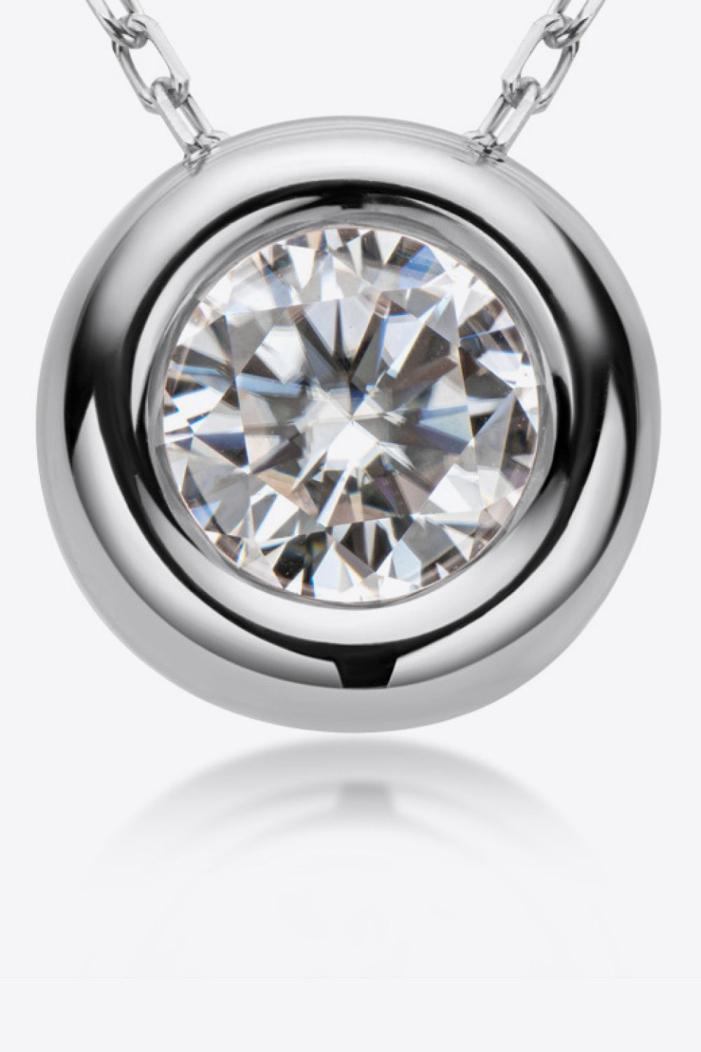 Adored 1 Carat Moissanite Pendant 925 Sterling Silver Necklace - AllIn Computer