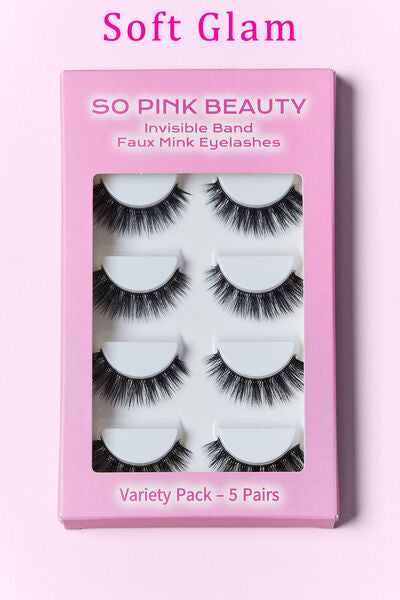 SO PINK BEAUTY Mink Eyelashes 5 Pairs - AllIn Computer