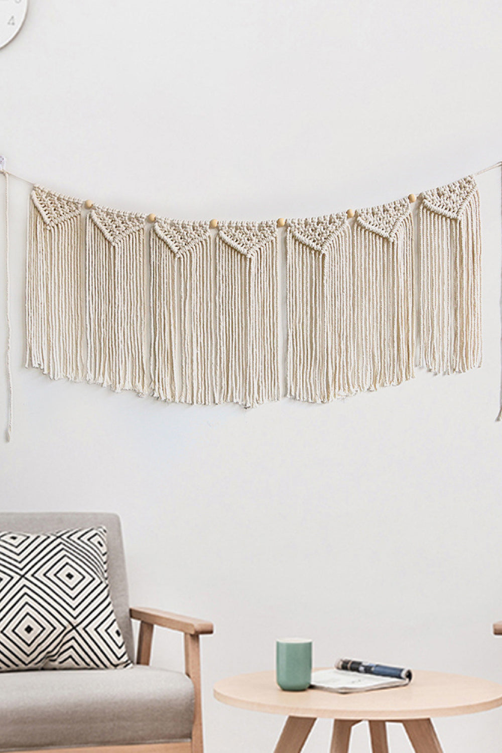 Fully Handmade Fringe Macrame Hanging Wall Piece - AllIn Computer