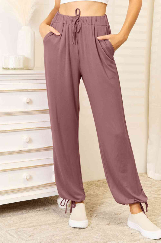 Basic Bae Full Size Soft Rayon Drawstring Waist Pants with Pockets - AllIn Computer