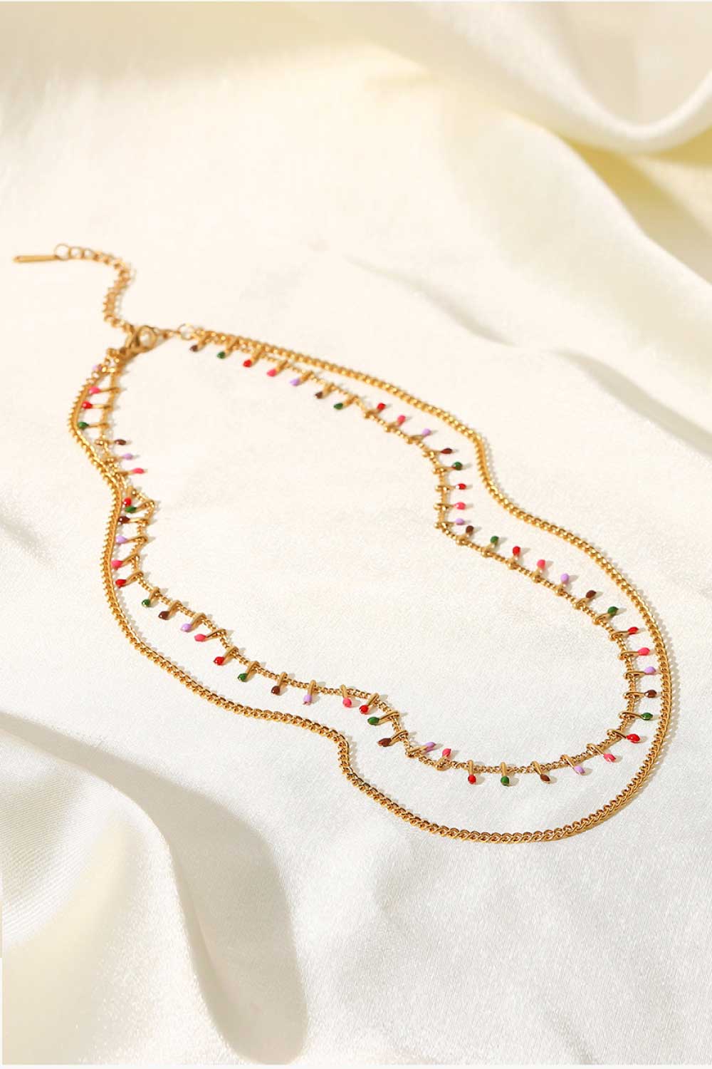 18K Gold-Plated Double-Layered Stainless Steel Necklace - AllIn Computer