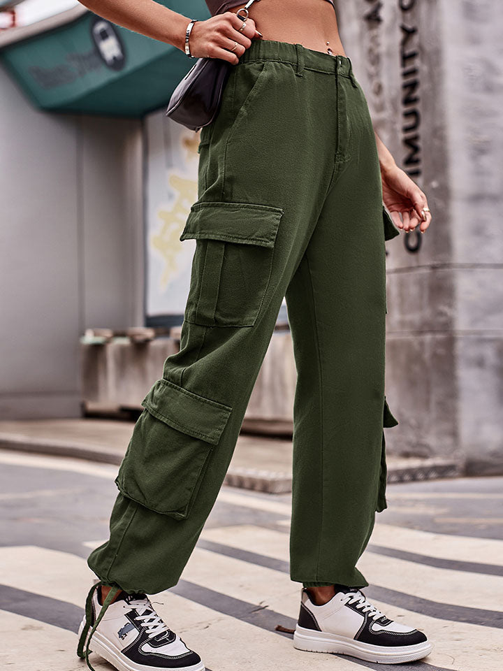 Elastic Waist Cargo Jeans - AllIn Computer