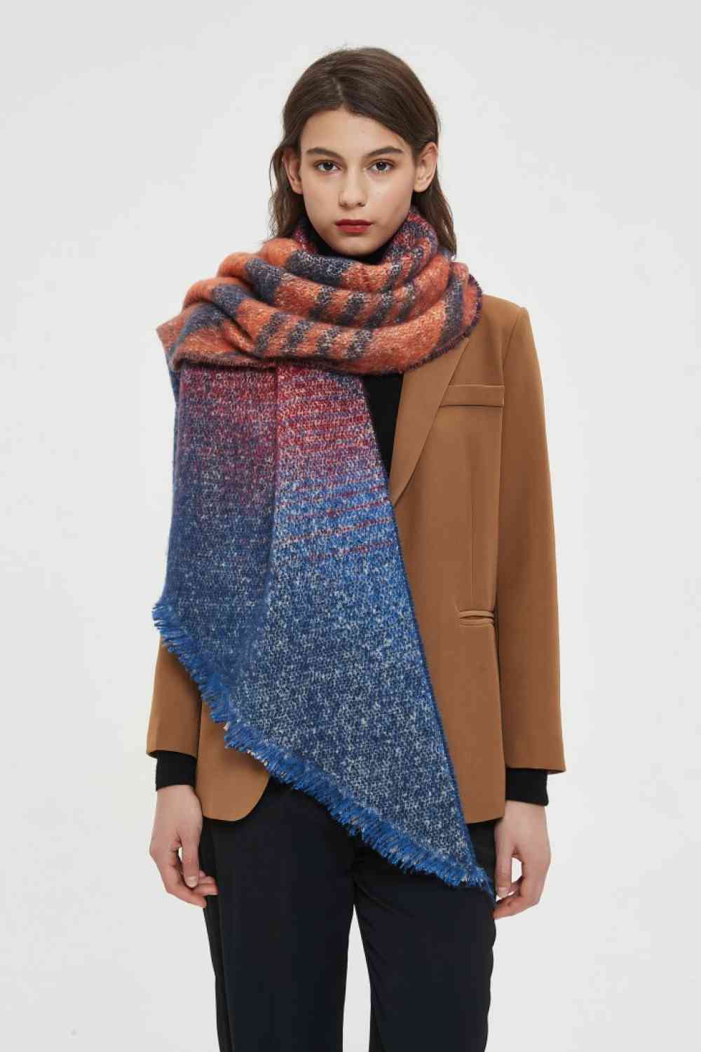 Raw Hem Polyester Scarf - AllIn Computer