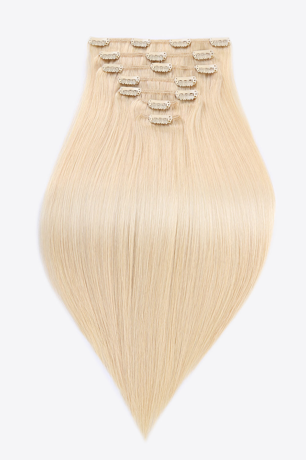 18" 120g Clip-In Hair Extensions Indian Human Hair in Blonde - AllIn Computer