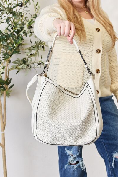 SHOMICO Woven Vegan Leather Handbag - AllIn Computer