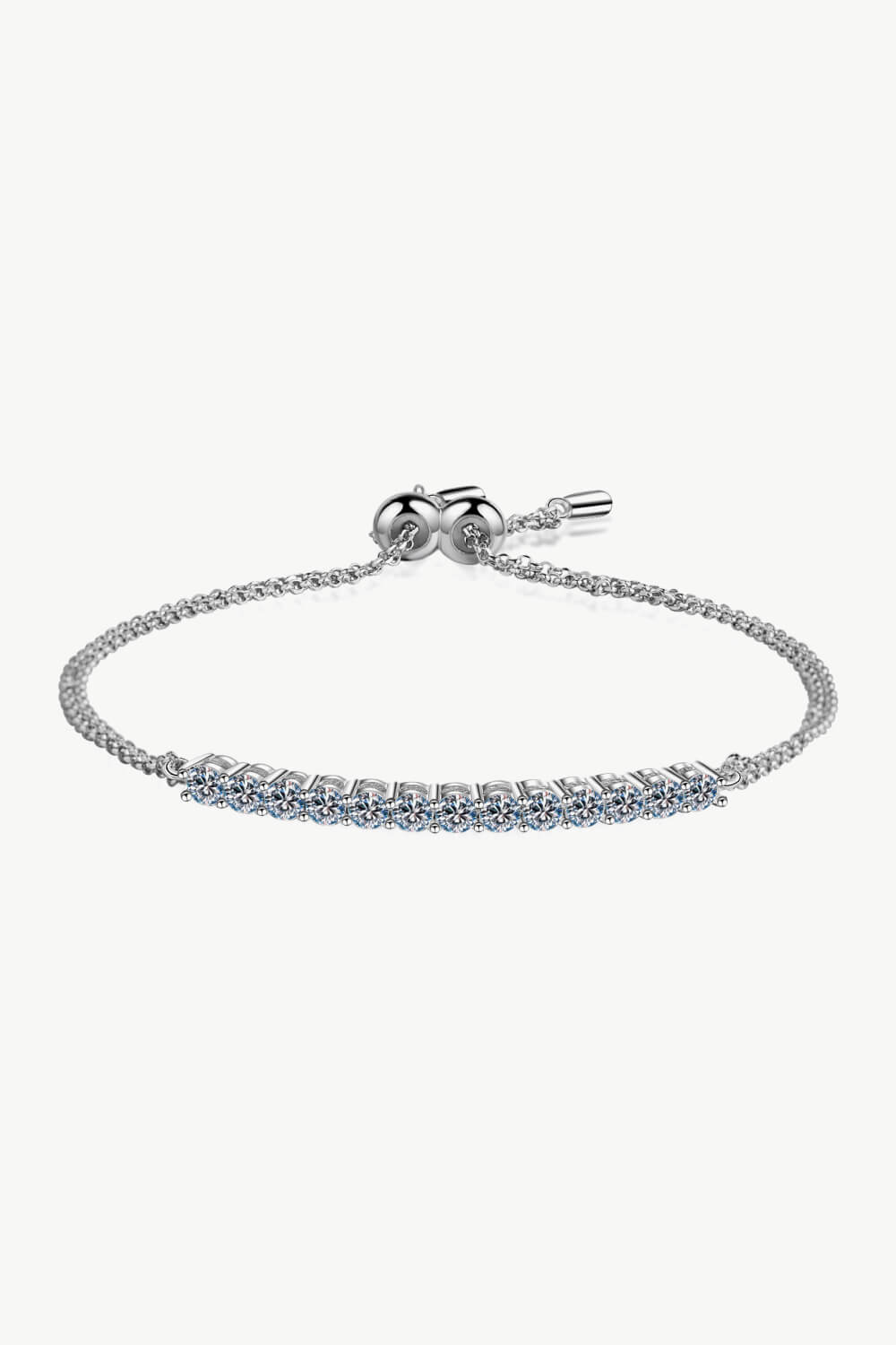 Adored Moissanite Sterling Silver Bracelet - AllIn Computer