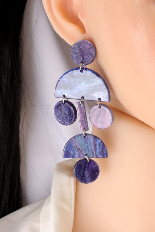 Geometrical Shape Acrylic Dangle Earrings - AllIn Computer