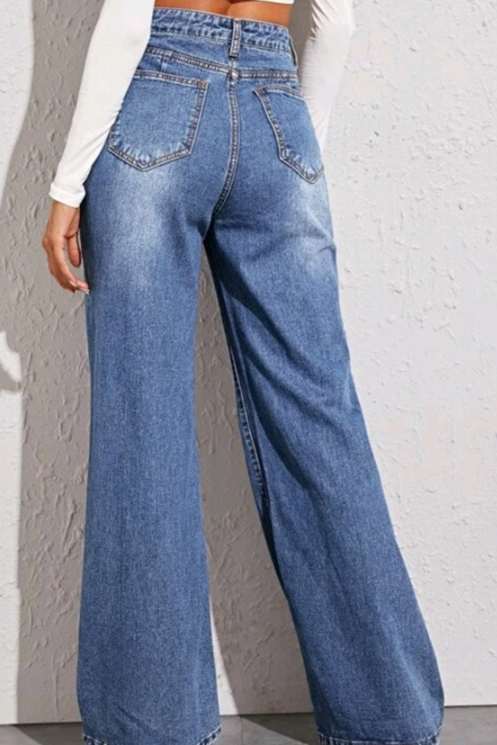 High Waist Wide Leg Jeans - AllIn Computer