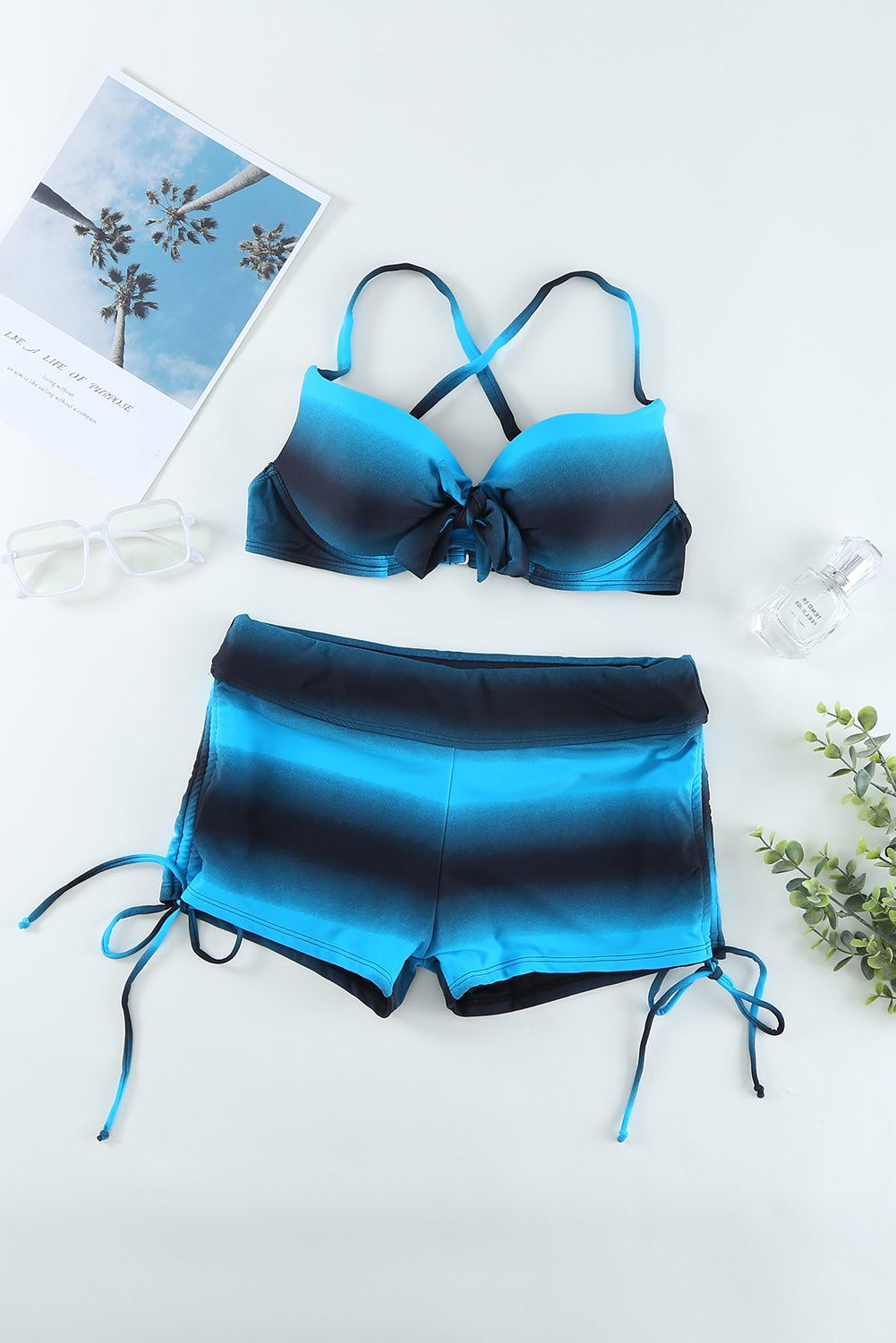 Drawstring Sweetheart Neck Bikini Set - AllIn Computer