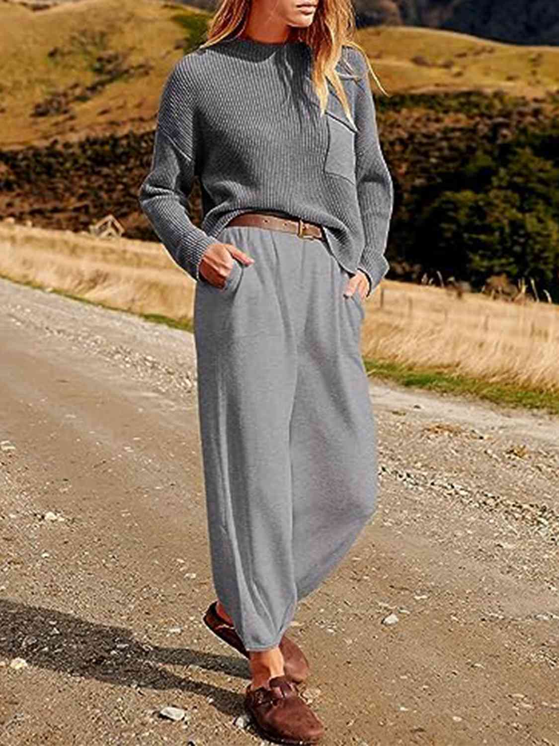 Knit Top and Joggers Set - AllIn Computer