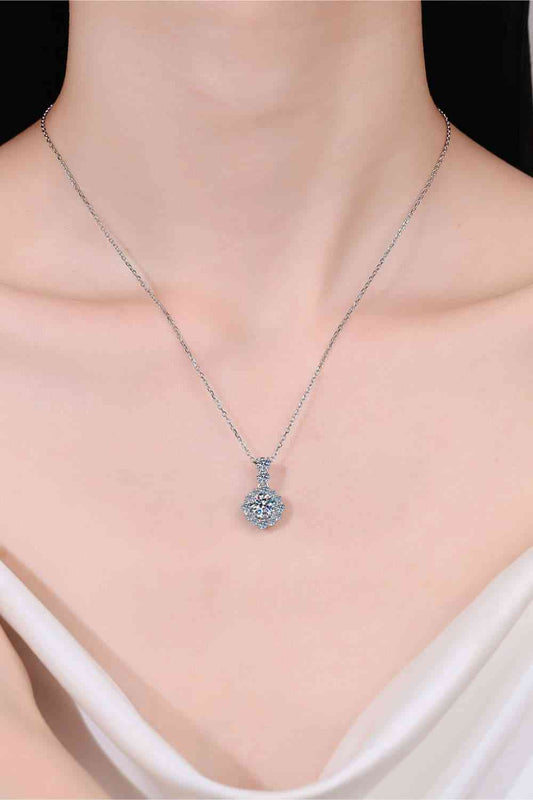 1 Carat Moissanite 925 Sterling Silver Necklace | Jewelry | DY-N, Jewelry, Moissanite, Moissanite jewelry, necklace, pendant necklace, Ship From Overseas, sterling silver jewelry | Trendsi