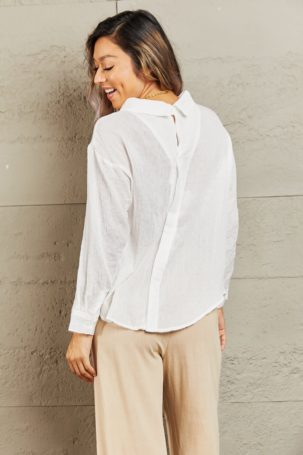 Petal Dew Take Me Out Lightweight Button Down Top - AllIn Computer