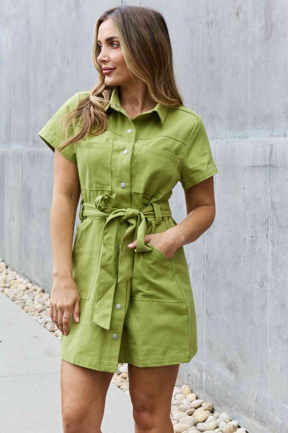 Jady By Jane Stick With Me Full Size Button Down Dress - AllIn Computer