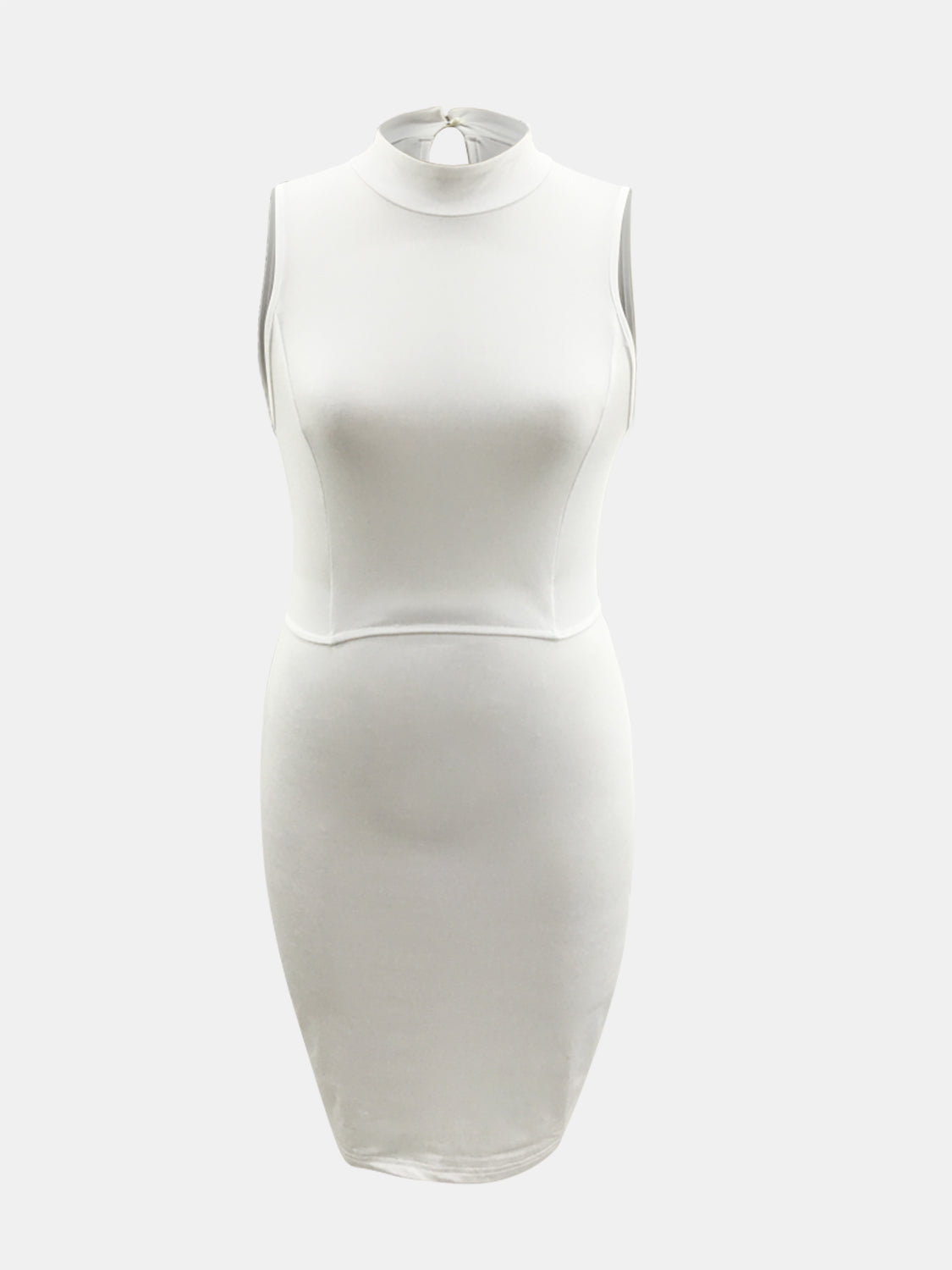 Cutout Mock Neck Sleeveless Dress - AllIn Computer