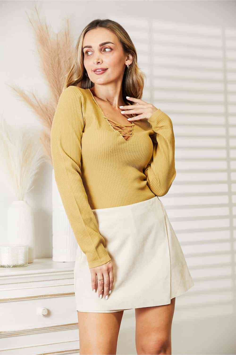 HEYSON All About Details Full Size Ribbed Bodysuit - AllIn Computer