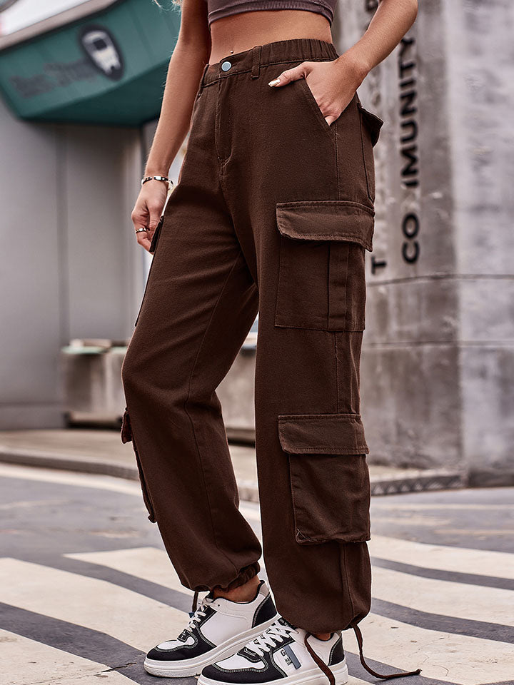 Elastic Waist Cargo Jeans - AllIn Computer