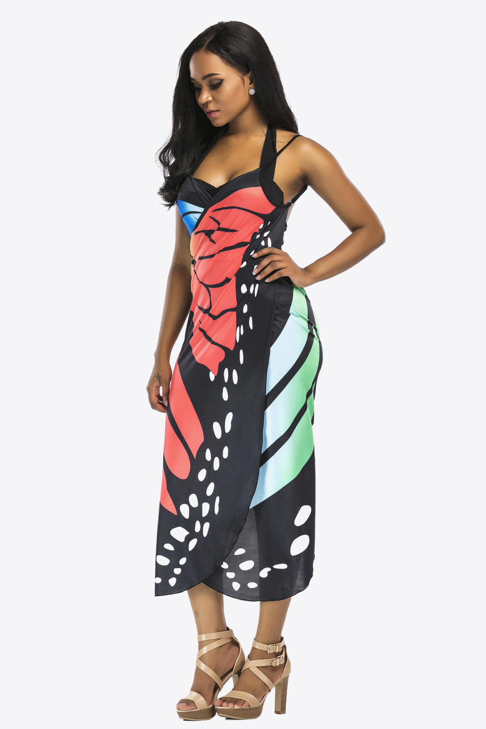 Butterfly Spaghetti Strap Cover Up - AllIn Computer