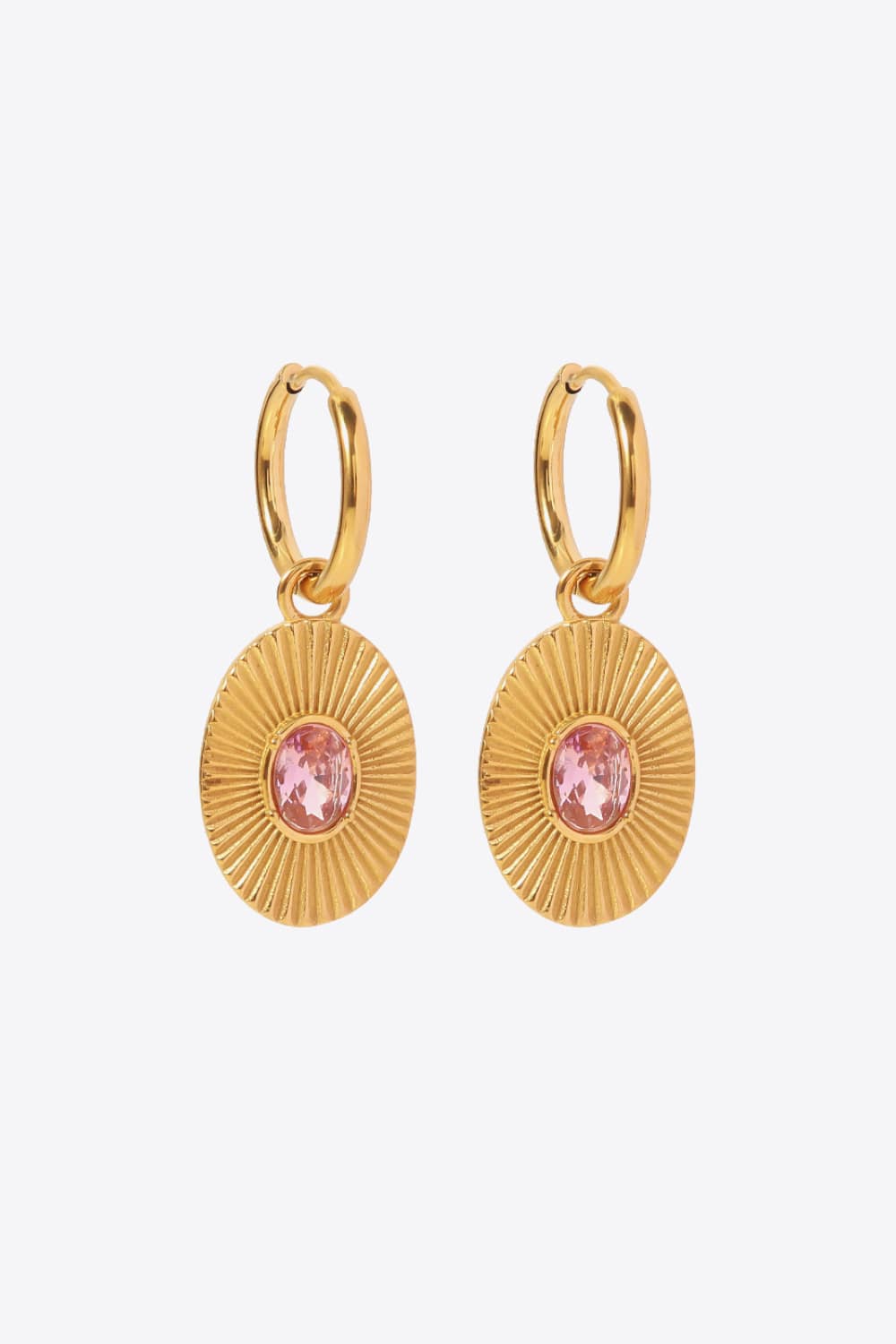 Stainless Steel Oval Dangle Earrings - AllIn Computer