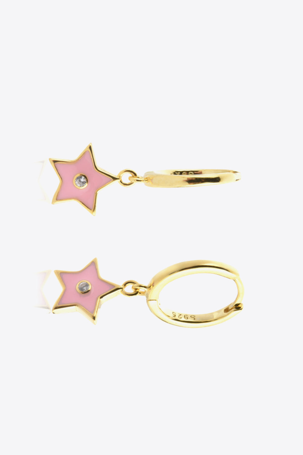 Zircon 925 Sterling Silver Star Drop Earrings - AllIn Computer