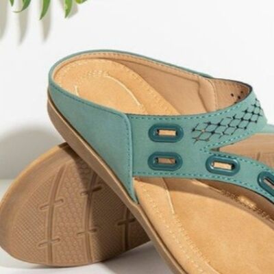 PU Leather Open Toe Sandals - AllIn Computer