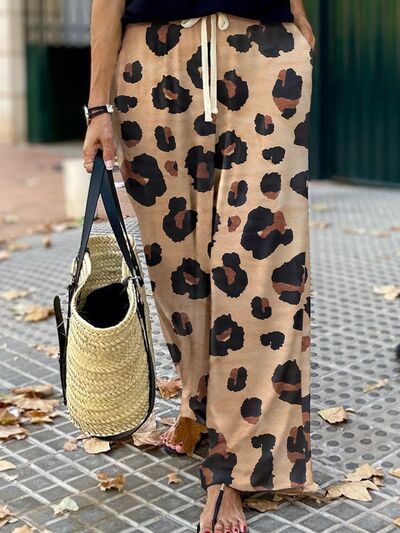 Leopard Wide Leg Pants - AllIn Computer