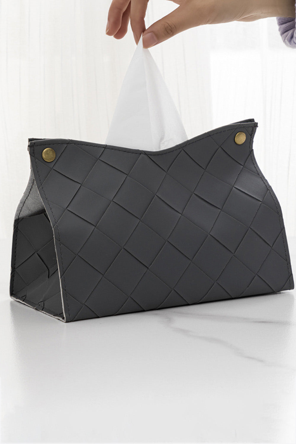 2-Pack Woven PU Tissue Box Covers - AllIn Computer
