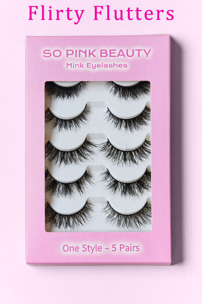 SO PINK BEAUTY Mink Eyelashes 5 Pairs - AllIn Computer