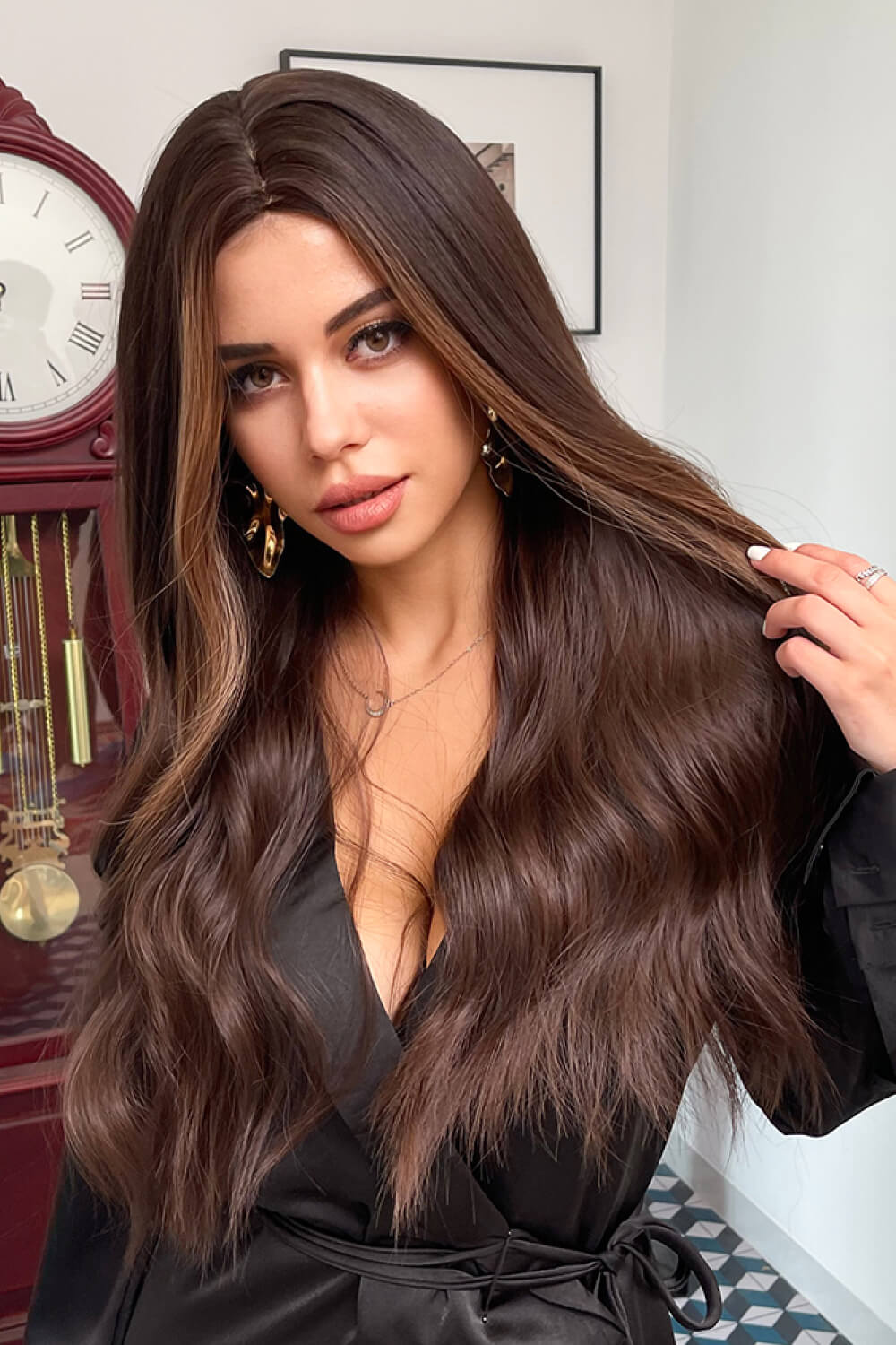 Full Machine Long Wave Synthetic Wigs 26'' - AllIn Computer