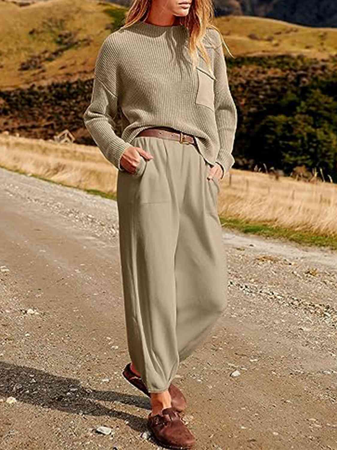 Knit Top and Joggers Set - AllIn Computer